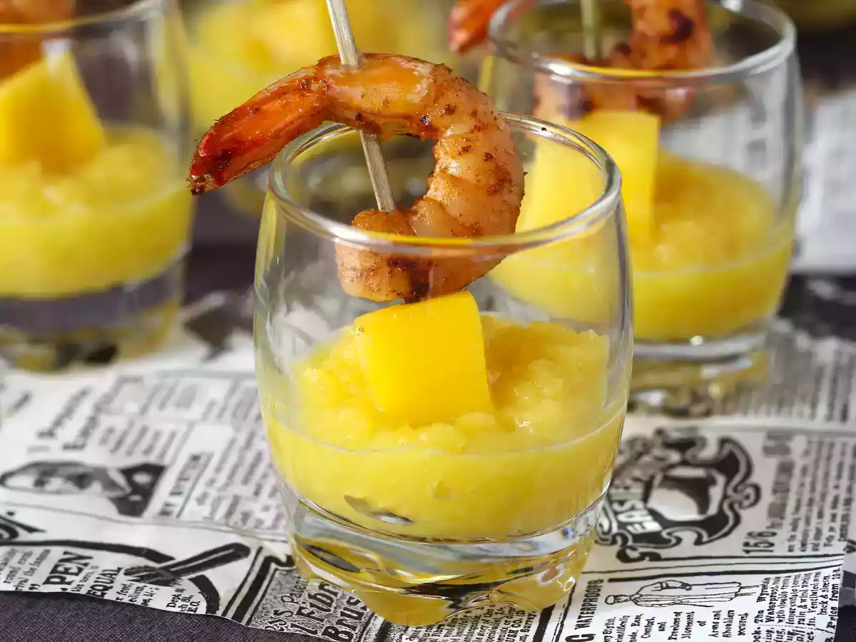 Verrines med rejer og mango til en sød og velsmagende aperitif - foto 2
