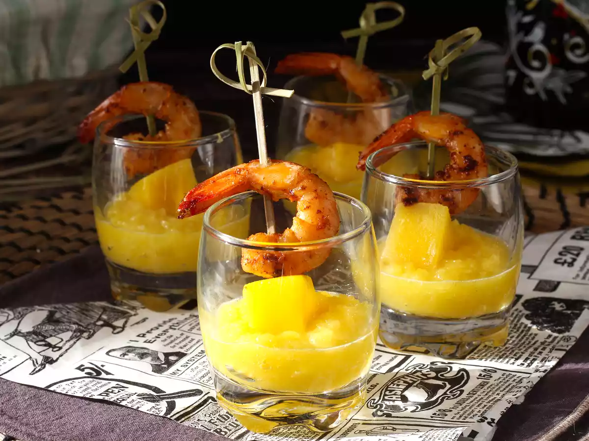 Verrines med rejer og mango til en sød og velsmagende aperitif - foto 3