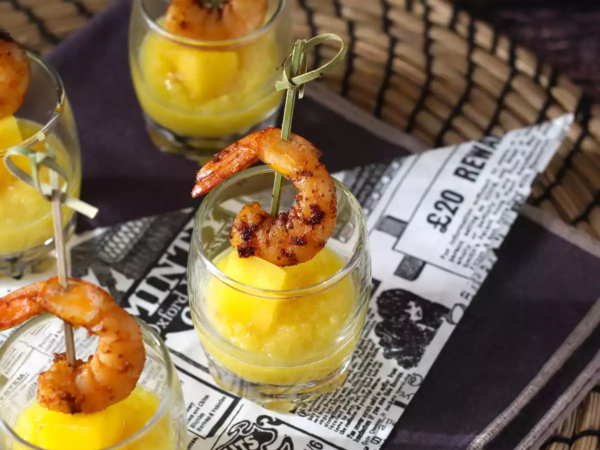 Verrines med rejer og mango til en sød og velsmagende aperitif - foto 4