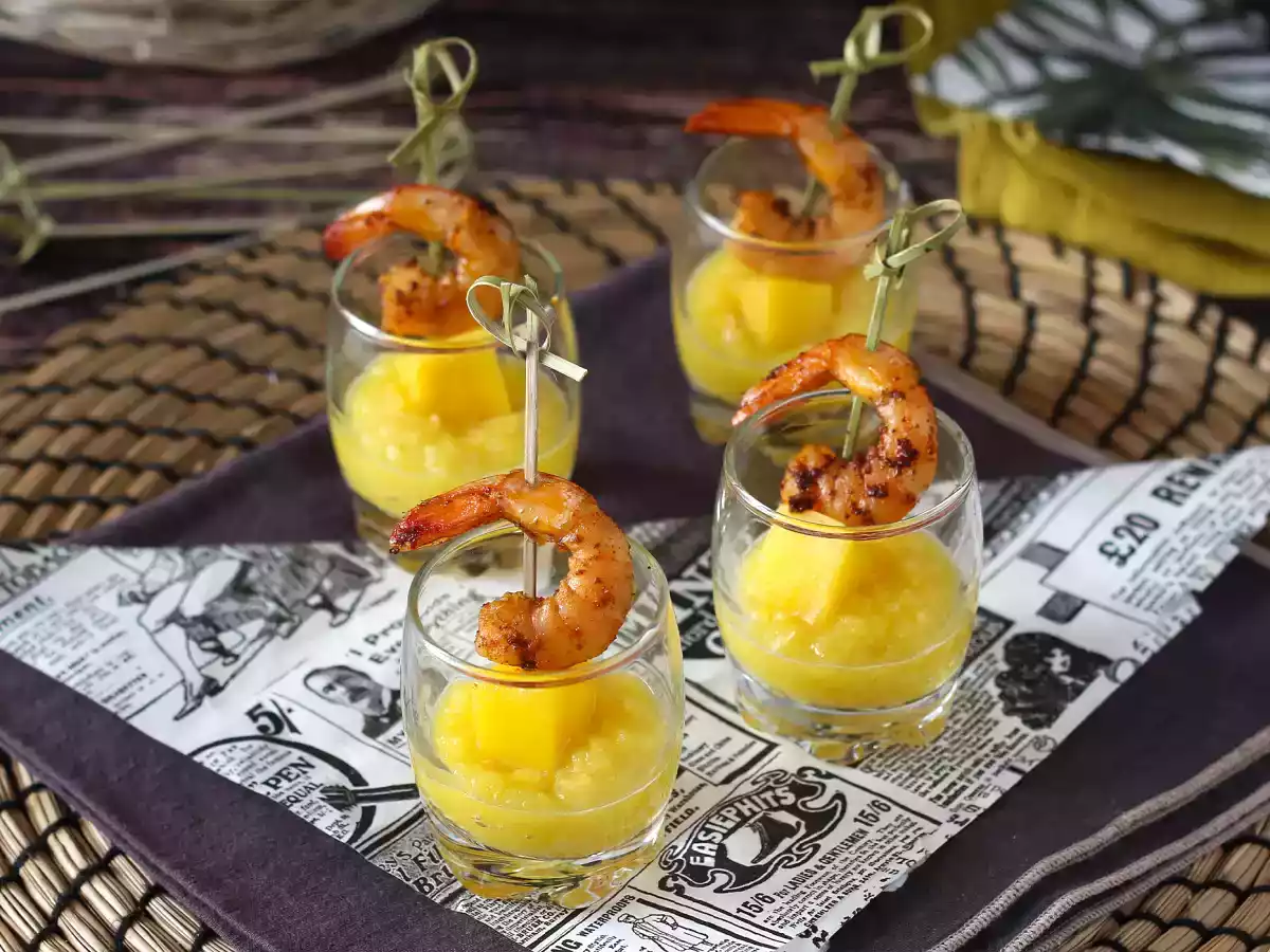 Verrines med rejer og mango til en sød og velsmagende aperitif - foto 5