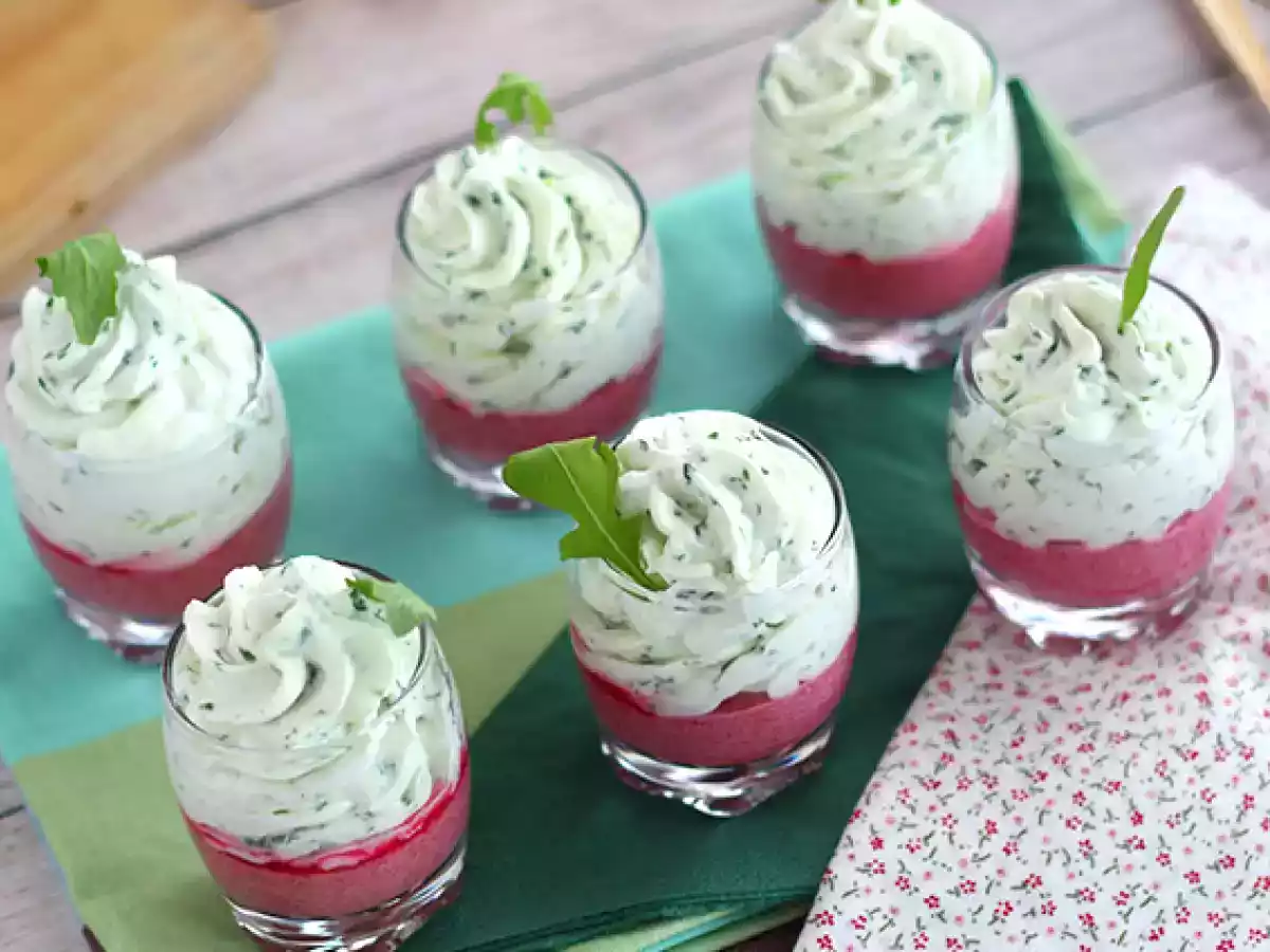 Verrines med rødbede- og rucola-mousse - foto 3