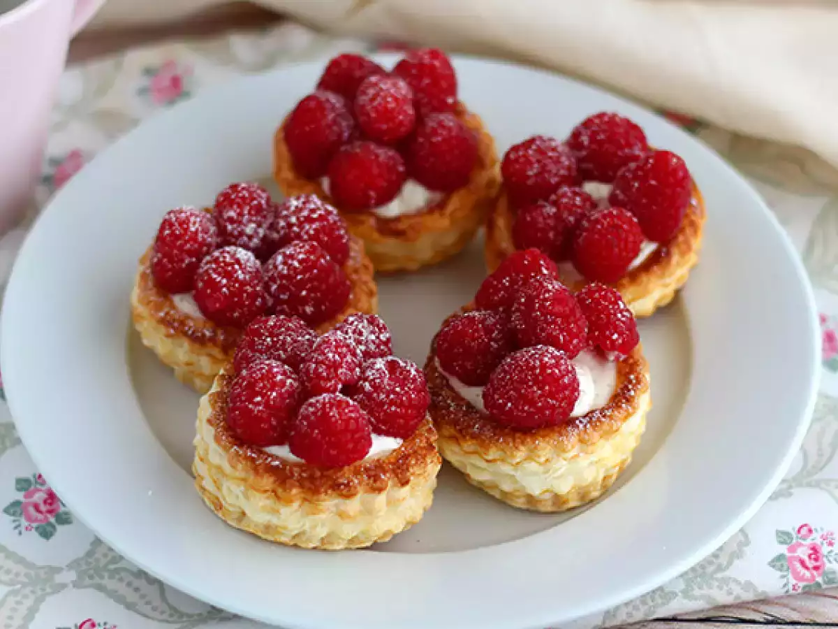 Vol-au-vent med hindbær og mascarpone - foto 3