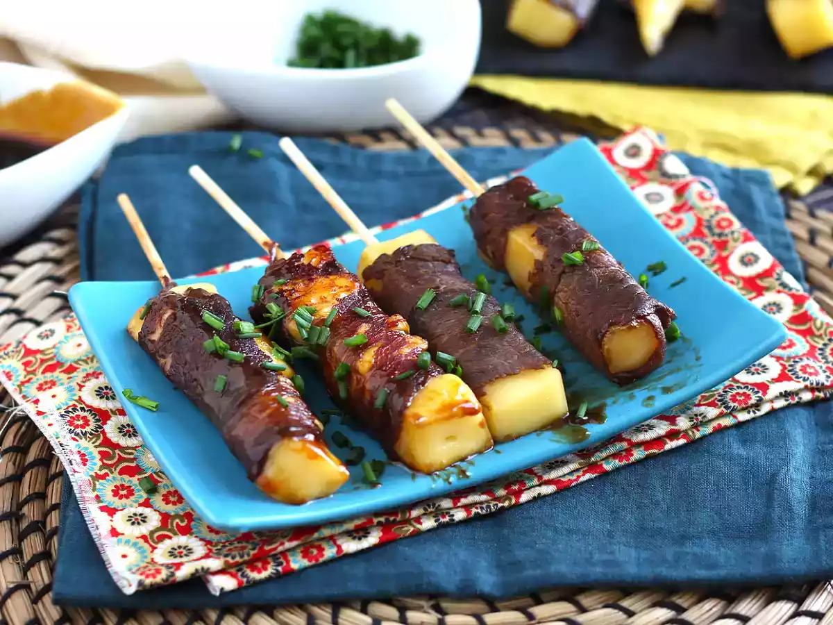 Yakitori-oksekebab med ost - foto 2