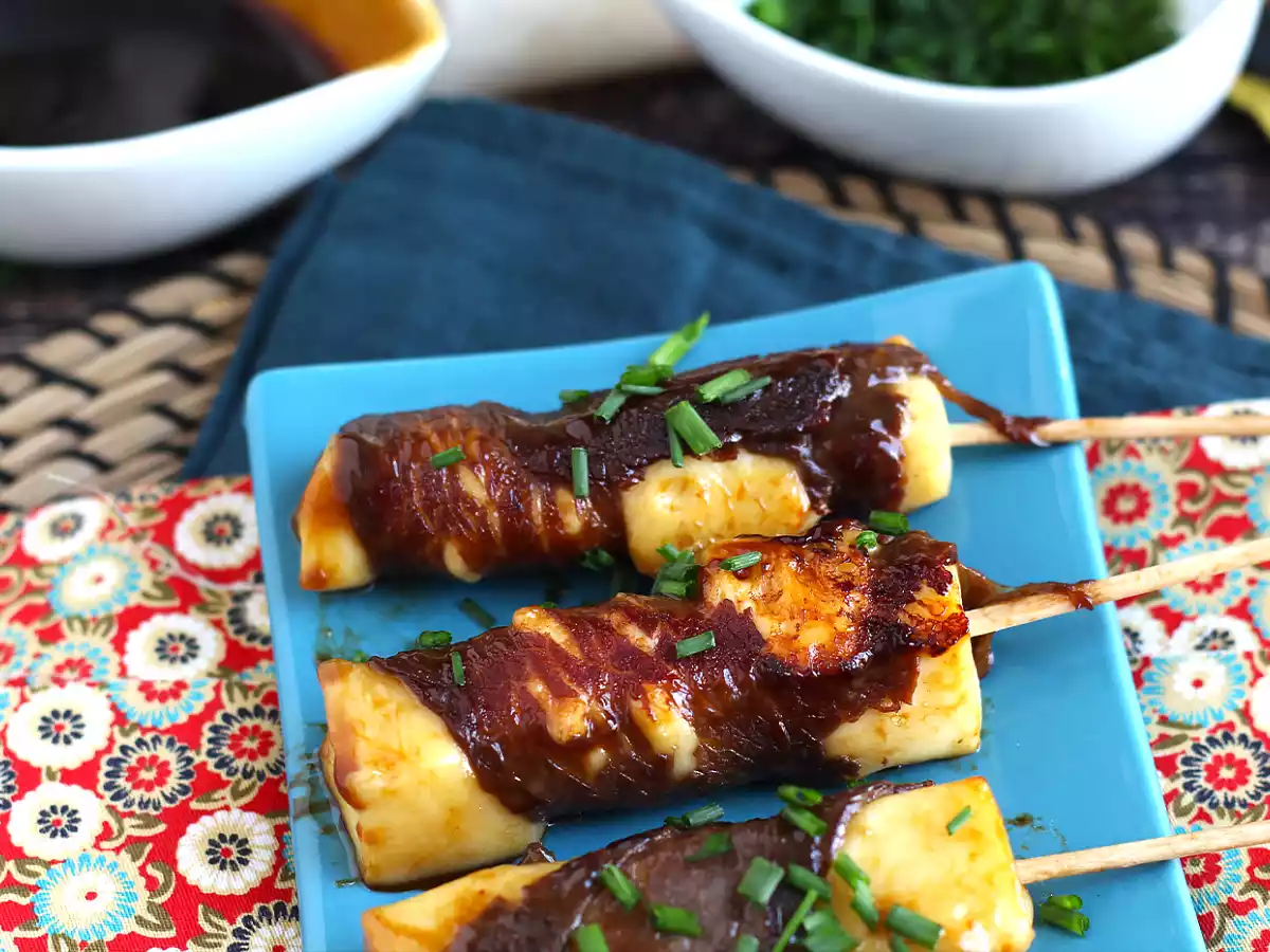 Yakitori-oksekebab med ost - foto 3